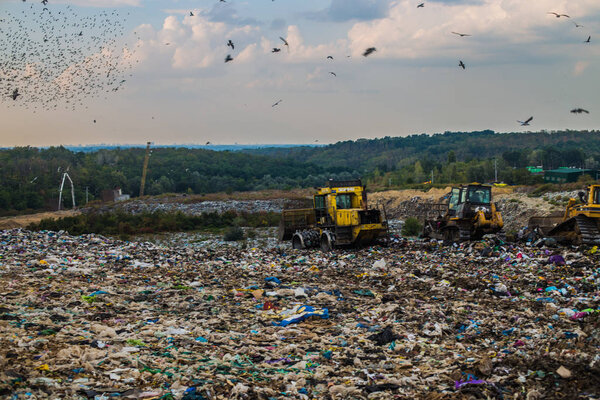 Kiev / Ukraine 15.September 2019 On photo Garbage landfill number 5