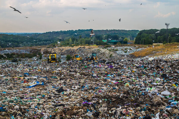 Kiev / Ukraine 15.September 2019 On photo Garbage landfill number 5