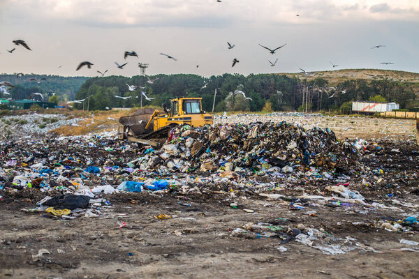 Kiev / Ukraine 15.September 2019 On photo Garbage landfill number 5