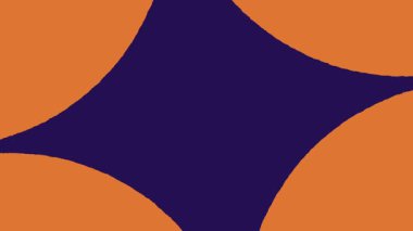 Soyut geometrik kıvılcım ya da yıldız şekli dönen arka plan animasyonu. Mor ve turuncu 4K Kusursuz Döngü.