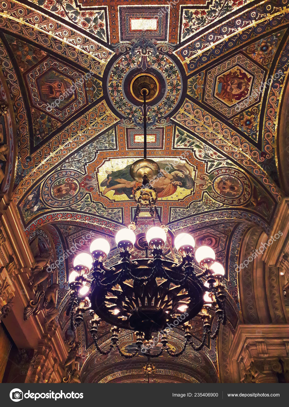Breathtaking Painted Ceiling Opera Garnier Palace Paris