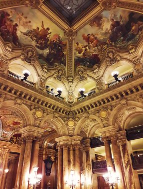 Ulusal de Paris Opera Garnier, Fransa'nın iç görünüm. 1875 Paris Opera house için için 1861 yapıldı