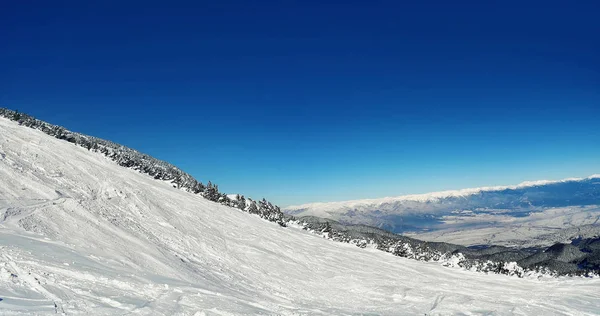 Massa Downhill Esqui Montanha Todorka Estância Esqui Bansko Bulgária — Fotografia de Stock