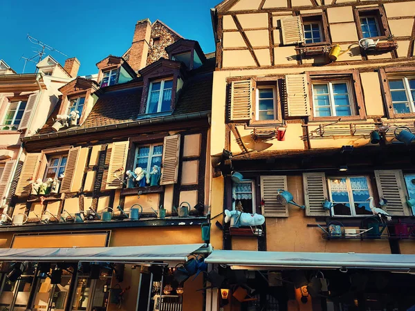 Colmar City, França, Alsácia. Cidade histórica casa tradicional. Eu... — Fotografia de Stock