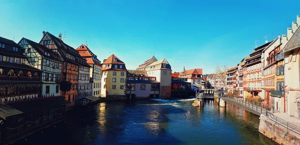 Medieval cidade de conto de fadas de Estrasburgo, UNESCO Património Mundial Sente-se — Fotografia de Stock