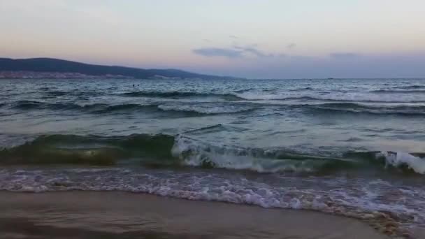 Güzel Manzara Deniz Kıyısında Akşam — Stok video