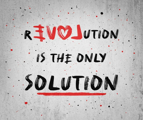 Kärlek Eller Revolution Huvudlösningen Begreppet Motstånd Och Nya Förändringar Människor — Stockfoto