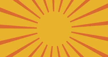 Animasyon güneş ışınları sonsuz döngüye giriyor.