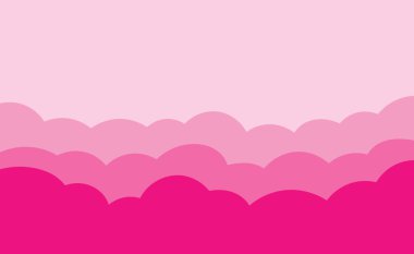 Arkaplan bulutu pembe kağıt kesiği