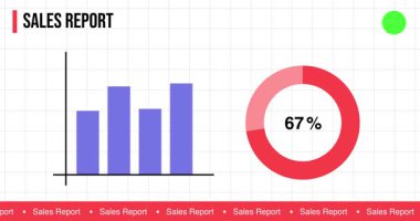 Animasyon istatistiksel çizgi ızgarası benzersiz tasarım