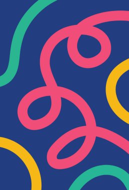 Duvar çizgisi çizimi benzersiz girdaplar