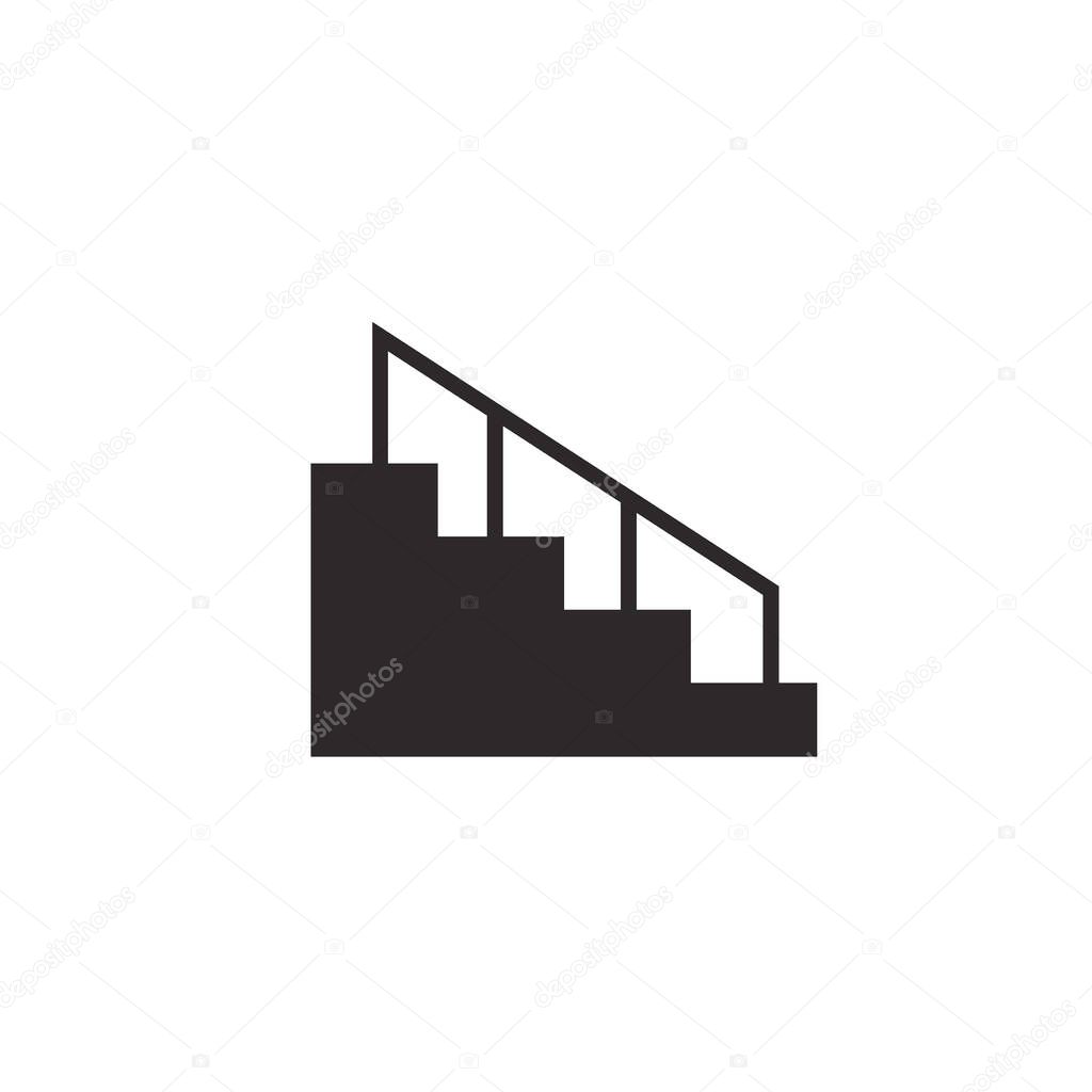 Logo staircase black minimalist simple