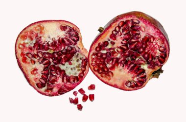  Nar, nar meyve, kesme nar meyve beyaz arka plan üzerinde, 