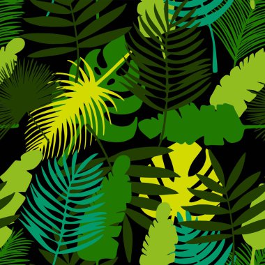 tropikal yaprak, egzotik desen, sorunsuz arka plan