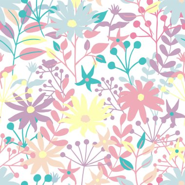 Tropikal Dikişsiz desen bırakır. Vektör çizim