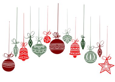 Noel süsleri, kroki çizim tasarım, tebrik kartı, Noel simgeler