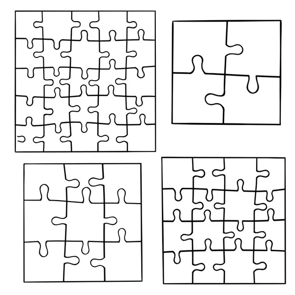 Ilustração do vetor do ícone dos quebra-cabeças. Conjunto —  Vetores de Stock