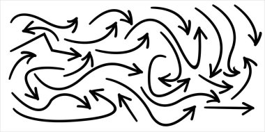 Yön, Seçim ve Yol Göstergesi için Eğri Ok Simgeleri