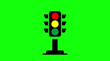 Traffic Light Animation with Red Yellow and Green Signal