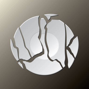 Plaka vektör çizim kırık şans