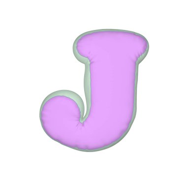 Yastık J harfi render