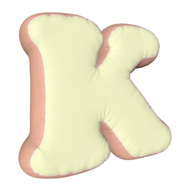 Yastık K harfi render
