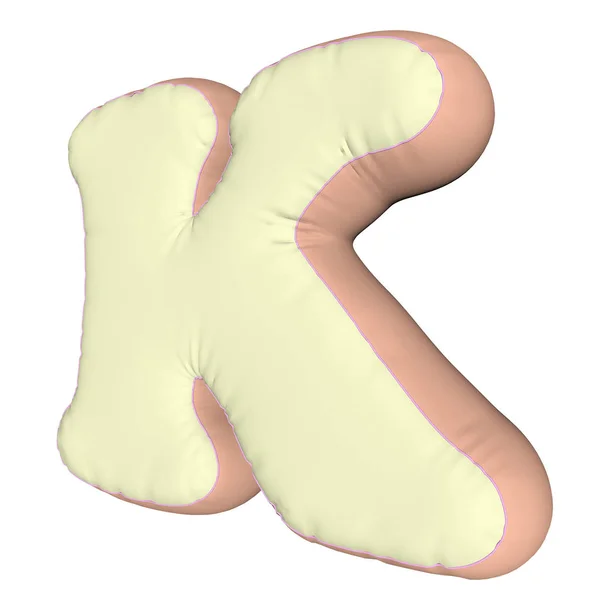 Pillow Letter Render — Stock Photo, Image