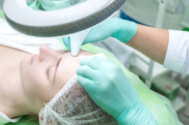 Mekanik peeling cilt. Üstten görünüm