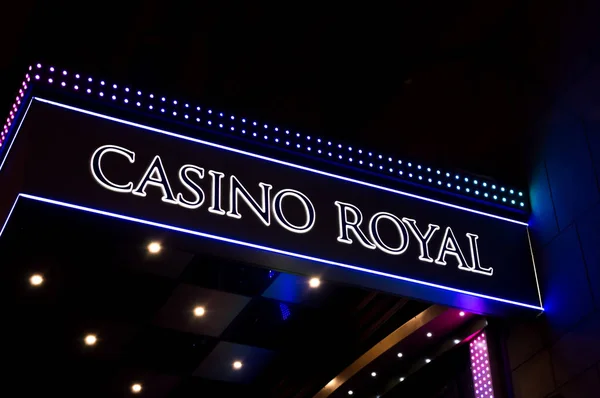 Minsk Beyaz Rusya Aralık 2018 Casino Yazıt Arka Plan Bulanık — Stok fotoğraf