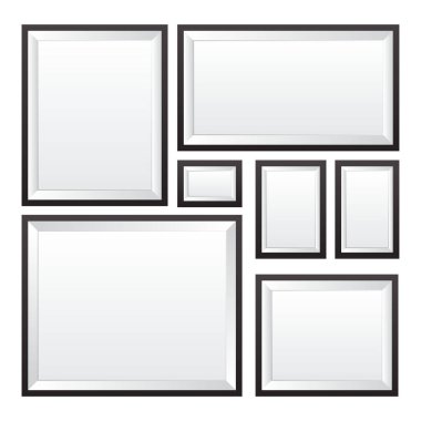 Gradyan Siyah Fotoğraf Çerçeve Vektörü İllüstrasyonu