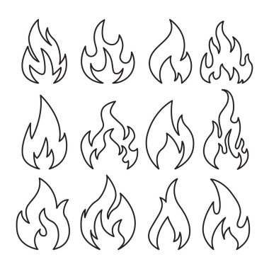 Ateş Alevi Özet Vektör İllüstrasyonu