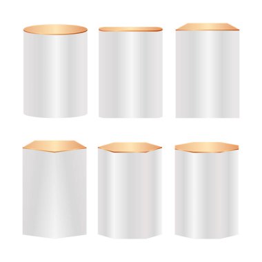 Beyaz Podyum Müzesi Vektör Resmini Ayarladı