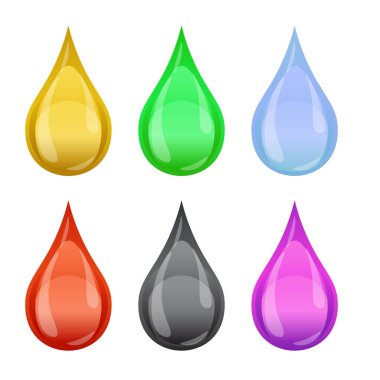 Çok Renkli Sıvı Düşürme Vektör Resimleri