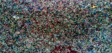 Çok renkli karışık lifli soyut kumaş dokusu, yaratıcı arkaplan tasarımı için kaotik desen.