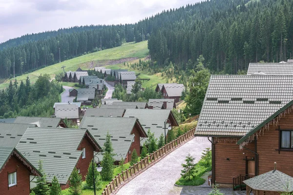 Dağlarda ormanda yazlık köy evleri