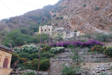 Maymun tapınağı ya da Galta Ji, Hindistan, Jaipur 'daki Hindu tapınağı. 