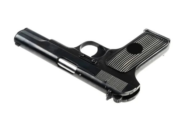 Pistola Rusa Vieja Usada Aislada Sobre Fondo Blanco — Foto de Stock