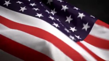 ABD bayrağı Amerika 'da bağımsızlık günü rüzgar sallayarak