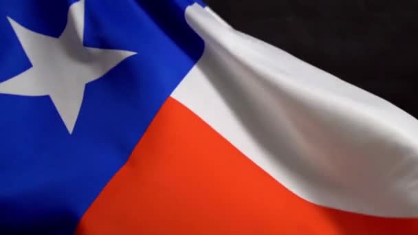 得克萨斯州国旗在独立日挥舞着风在美国缓慢 — 图库视频影像