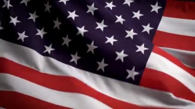 ABD bayrağı Amerika 'da bağımsızlık günü rüzgar sallayarak