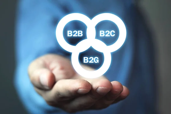 B2B, B2c, B2g iş modelleri holding iş adamı. İş kavramı