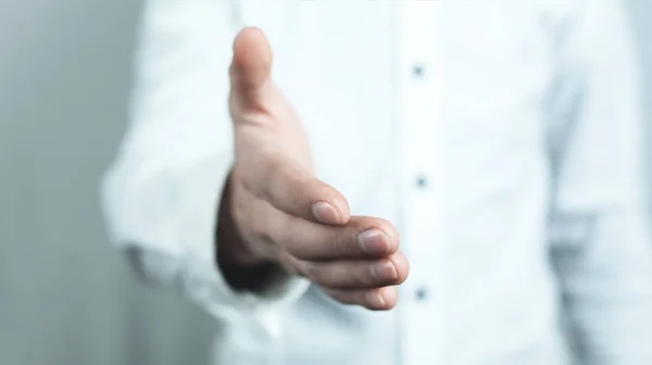 Businessman Offering Hand Handshake Deal Concept — Stock Photo, Image