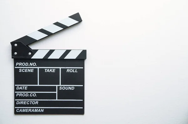 Beyaz Arkaplanda Film Alkışı — Stok fotoğraf