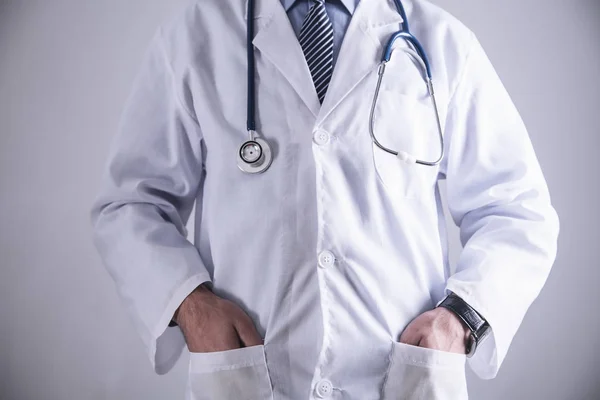 Arzt Mit Stethoskop Medizin Und Gesundheitskonzept — Stockfoto