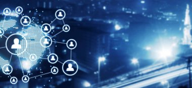 Genel ağ bağlantısı ve sosyal ağ.