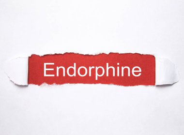 Word Endorphine yırtık kağıt üzerinde.