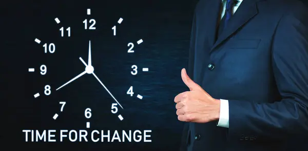 Time Action Palavra Com Relógio Conceito Negócio — Fotografia de Stock