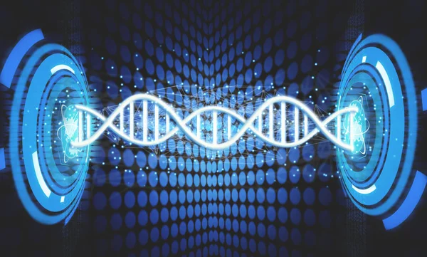 Spiraal Dna Moleculen Structuur Van Genetische Code — Stockfoto