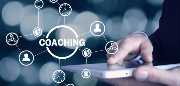 Business Coaching Persönliches Entwicklungskonzept Konzept Von Technologie Internet — Stockfoto