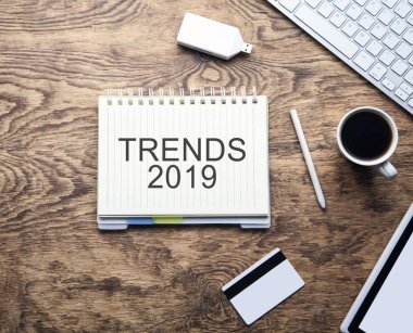 Not defteri üzerinde eğilimleri 2019. İş kavramı